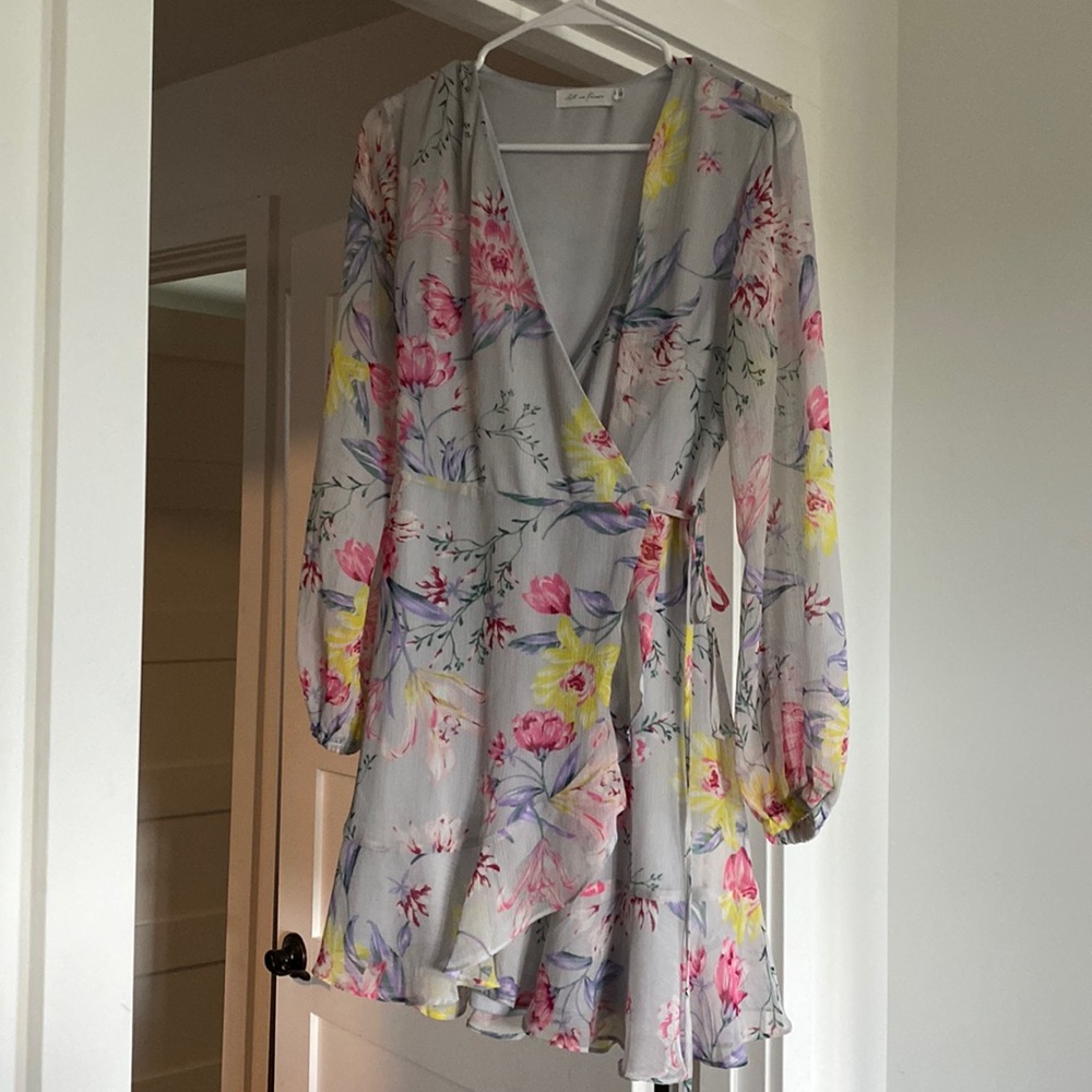 Long sleeve floral dress